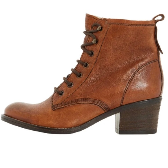 Dune London Shoes - Dune London Peetonz Brown Lace Up Boots with Vintage Finish